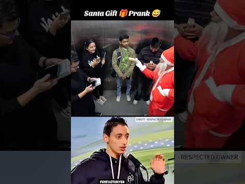 santa gift in lift 🤡 ll rjnaved prank video #tranding #viral #short