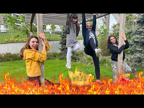 Parkta Yerde Lav Var Oyunu Oynadık ! Funny Video