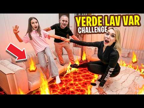 EVİN İÇİNDE YERDE LAV VAR CHALLENGE !! THE FLOOR İS LAVA CHALLENGE