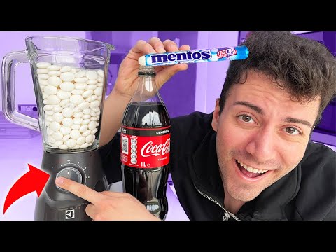 BLENDER VS MENTOS & KOLA DENEYİ !?  *kötü fikir..*