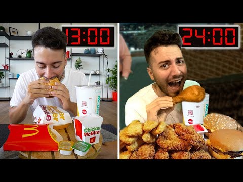 24 SAAT BOYUNCA FAST FOOD YEDİM 🍔 🍕 🍗