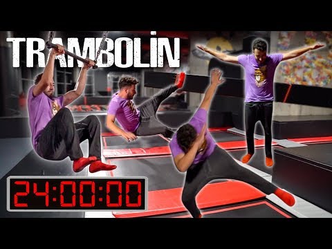 24 SAAT TRAMBOLIN PARKTA KALMAK ?!