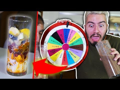 HERŞEYİ KARIŞTIRIP İÇTİK (Çarkıfelek Smoothie Challenge)