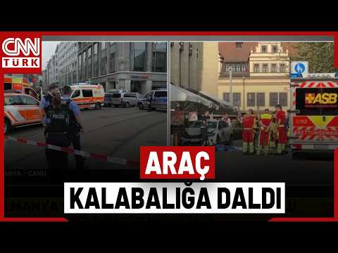 SICAK GELİŞME🚨Almanya Leipzig'de Bir Araç Kalabalığın Arasına Daldı: 2 Ölü Var