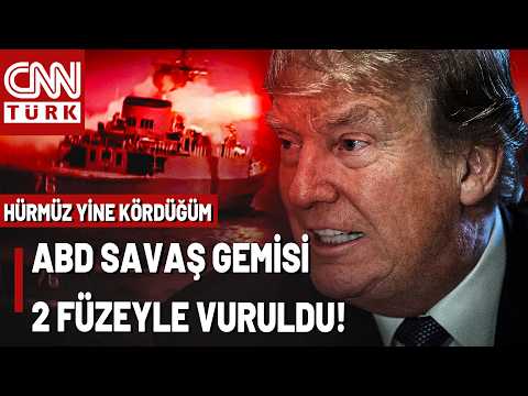 Hürmüz'de Tansiyon Yükseldi! İran Medyası Duyurdu: ABD Savaş Gemisi 2 Füzeyle Vuruldu