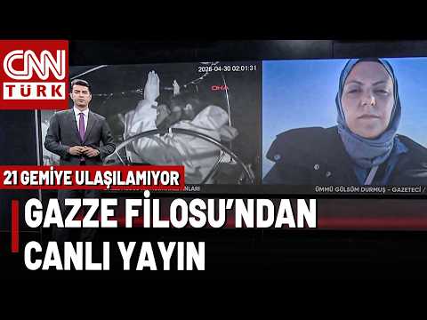 🚨"Savaş Gemileri, Dronlar Etrafımızda" Filodaki Aktivist Ümmü Gülsüm Durmuş CNN TÜRK'te!