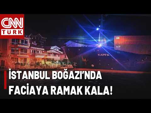 🚨Yalıya Ramak Kala Durdu! İstanbul Boğazı'nda Faciadan Dönüldü