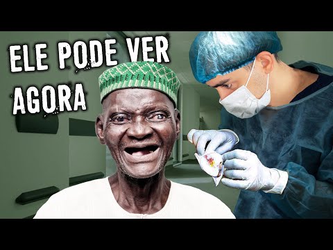 Abri os Olhos de um Cego de 94 anos pela Primeira Vez