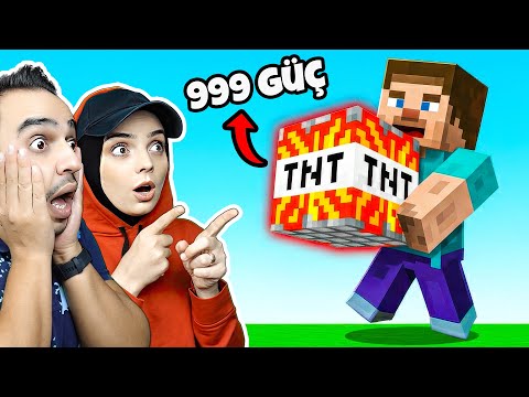 MİNECRAFT AMA ÖZEL GÜÇLÜ TNTLER VAR!💥😱
