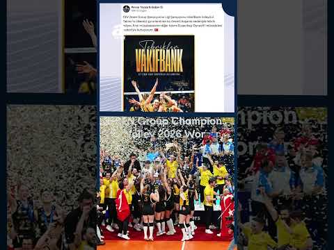 Cumhurbaşkanı Recep Tayyip Erdoğan'dan Şampiyonlar Ligi Şampiyonu Vakıfbank'a Tebrik!