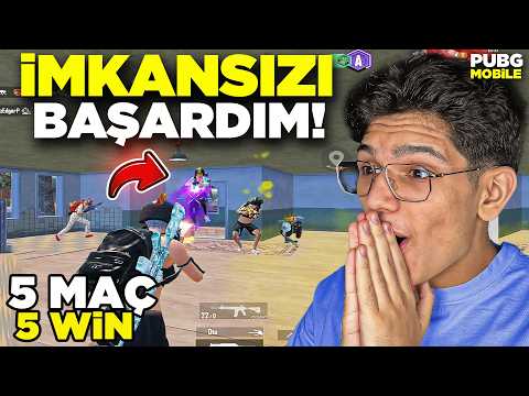 İMKANSIZI BAŞARDIM! FATİH LİGİNDE 5 MAÇ 5 WİN - PUBG MOBİLE