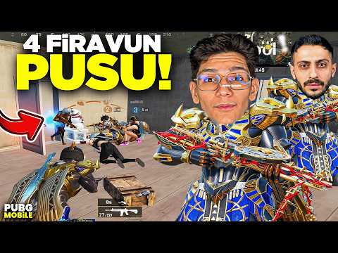 EKİPLE 4 FİRAVUN VİCTOR PUSU YAPTIM!! - PUBG MOBİLE