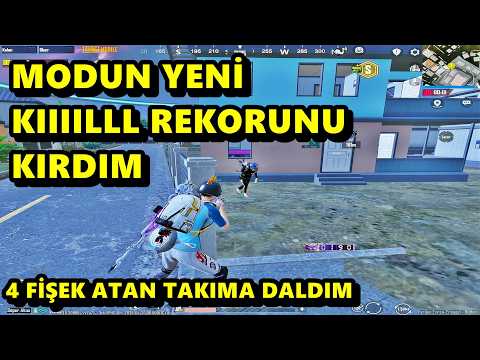 MODUN YENİ KIIILL REKORUNU KIRDIM ! 4 FİŞEK ATAN TAKIM BATUR GAME SOLO SQUAD PUBG MOBİLE