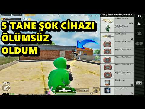 5 TANE ŞOK CİHAZI ALDIM ÖLÜMSÜZ OLDUM ! BATUR GAME SOLO SQUAD PUBG MOBİLE
