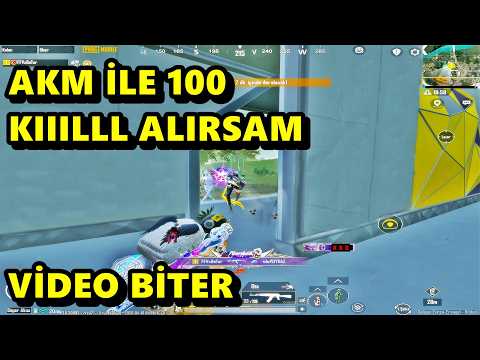 AKM İLE 100 KIIILLLL ALIRSAM VİDEO BİTER ! KÜFÜR ETTİLER BATUR GAME SOLO SQUAD PUBG MOBİLE