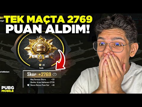 OHA! TEK MAÇTA 2769 PUAN ALIP 1. SIRAYI ALDIM!! - PUBG MOBİLE
