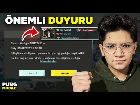 ÖNEMLİ DUYURU! HESABINIZ BAN YİYEBİLİR - PUBG MOBİLE