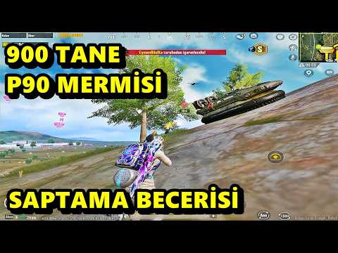 SAPTAMA BECERİSİ İLE 900 TANE P90 MERMİSİ ! BATUR GAME SOLO SQUAD PUBG MOBİLE