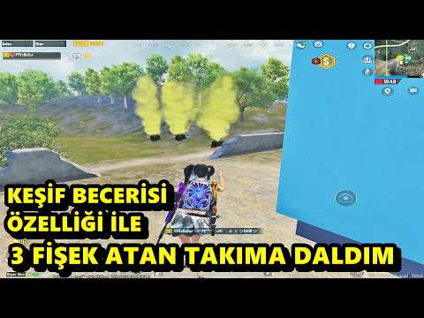 KEŞİF BECERİSİ ÖZELLİĞİ İLE 3 FİŞEK ATAN TAKIMA DALDIM ! BATUR GAME SOLO SQUAD PUBG MOBİLE