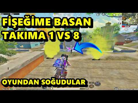 FİŞEĞİME BASAN TAKIMA 1 VS 8 OYUNDAN SOĞUTTUM ! BATUR GAME PUBG MOBİLE