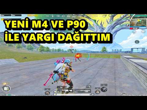 YENİ M4 VE P90 İLE YARGI DAĞITTIM ! MÜTHİŞ MAÇ BATUR GAME SOLO SQUAD PUBG MOBİLE