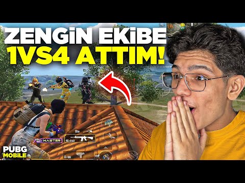 ZENGİN SAĞLAM EKİBE 1VS4 ATTIM - PUBG MOBİLE