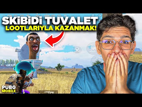 SADECE SKIBİDİ KLOZET LOOTLARIYLA WİN ALMAK - PUBG MOBİLE