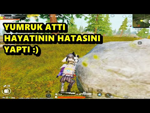 YUMRUK ATTI HAYATININ HATASINI YAPTI :)  BATUR GAME SOLO SQUAD PUBG MOBİLE