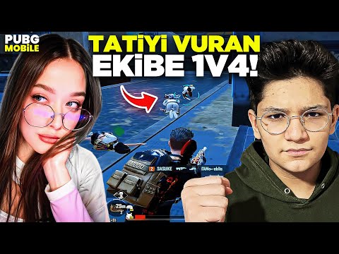 TATİ'Yİ VURAN TAKIMIN İÇİNDEN GEÇTİM! 1V4 ATTIM - PUBG MOBİLE