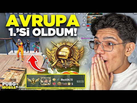 AVRUPA 1'Sİ OLDUM! EFSANE RANK MAÇI ! - PUBG MOBİLE
