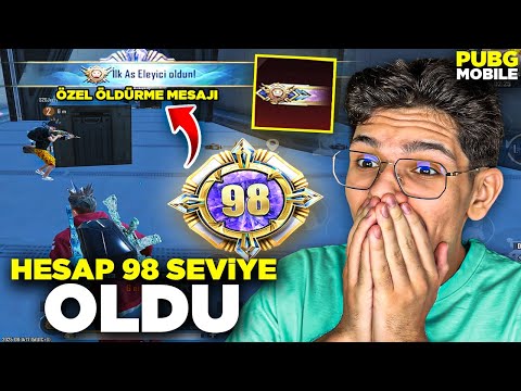 OHAA! HESAP 98 SEVİYE OLDU! ÖZEL ÖLDÜRME MESAJI - PUBG MOBİLE