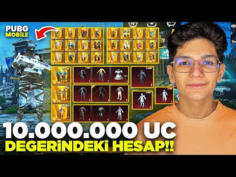 10.000.000UC DEĞERİNDEKİ HESAP! MOR BAPE VAR! - PUBG MOBİLE