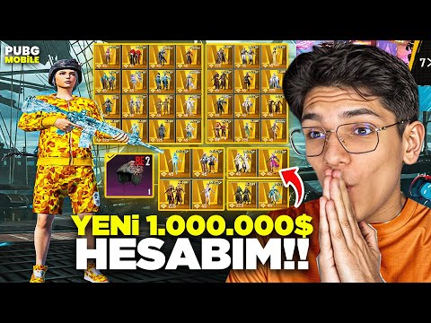 YENİ 1.000.000$ DEĞERİNDEKİ HESABIM! HER ŞEY VAR - PUBG MOBİLE