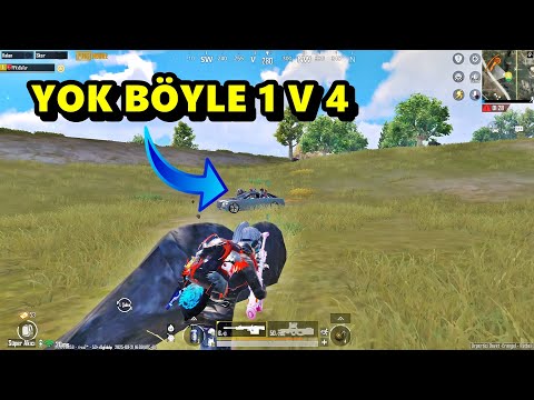 YOK BÖYLE 1 V 4 MÜKEMMEL MAÇ BATUR GAME SOLO SQUAD PUBG MOBİLE