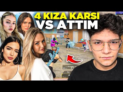 KIZLARA KARŞI 1vs4 ATTIM! İNANILMAZ - PUBG MOBİLE