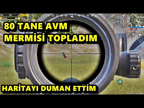 80 TANE AVM MERMİSİ TOPLADIM ! HARİTAYI DUMAN ETTİM BATUR GAME SOLO SQUAD PUBG MOBİLE