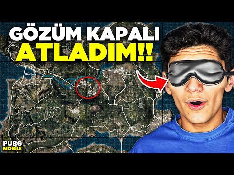 GÖZÜM KAPALI ATLADIĞIM YERİN LOOTLARIYLA KAZANMA CHALLENGE | PUBG MOBİLE