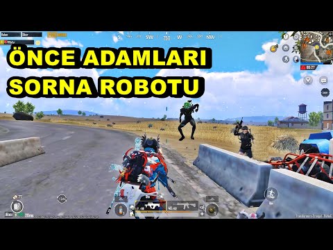 ÖNCE ADAMLARI SONRA ROBOTU ! EFSANE MAÇ BATUR GAME SOLO SQUAD PUBG MOBİLE