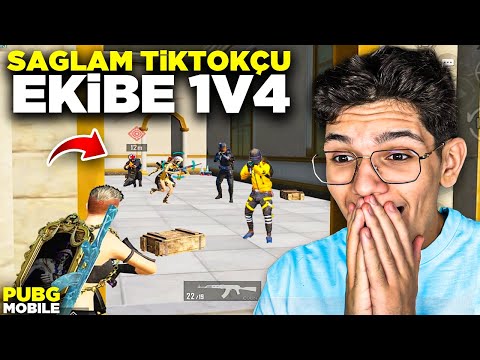TİKTOKÇU SAĞLAM EKİBE 1VS4 ATTIM! YOK ETTİM - PUBG MOBİLE