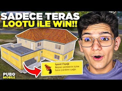 SADECE TERASLI BİNA LOOTU İLE KAZANMA CHALLENGE ! - PUBG MOBİLE