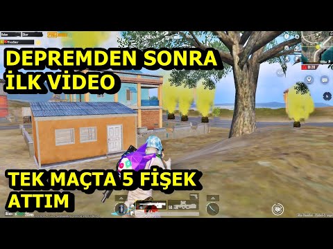 DEPREMDEN SONR İLK VİDEO ! TEK MAÇTA 5 FİŞEK ATTIM BATUR GAME SOLO SQUAD PUBG MOBİLE