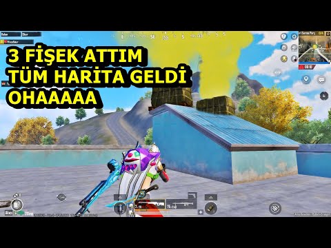 3 FİŞEK ATTIM TÜM HARİTA GELDİ ! OHAAA MÜTHİŞ KEYİFLİ MAÇ BATUR GAME SOLO SQUAD PUBG MOBİLEŞ