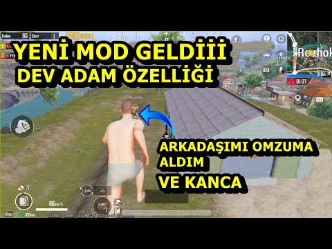 YENİ MOD GELDİİ ! DEV ADAM ÖZELLİĞİ VE KANCA GELDİİ BATUR GAME SOLO SQUAD PUBG MOBİLE