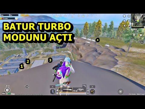 BATUR TURBO MODUNU AÇTI ! MÜTHİŞ MAÇ LİVİK & ERANGEL BATUR GAME SOLO SQUAD PUBG MOBİLE