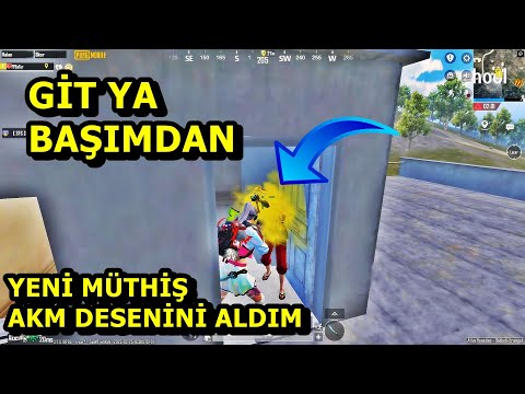 YENİ MÜTHİŞ AKM DESENİNİ ALDIM BATUR  GAME SOLO SQUAD PUBG MOBİLE