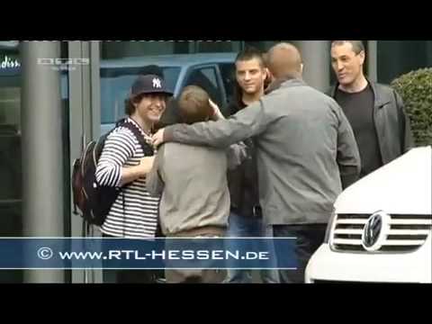 Justin Bieber walks into a glass door!