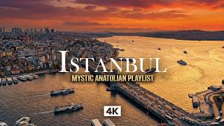 ISTANBUL in 4K – Relaxing Music Over Golden Sunset | Bosphorus & Galata Drone View