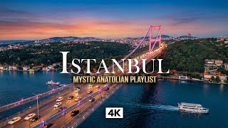 ISTANBUL in 4K – Bosphorus Bridge Night Drone View with Relaxing Turkish Music | Cinematic Aerial