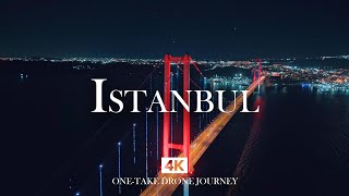 ISTANBUL in 4K – Night Drone View with Relaxing Piano and Kanun | Tranquil Lights of Türkiye