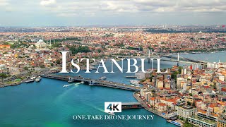 ISTANBUL in 4K – Aerial View of the Golden Horn with Relaxing Piano, Ney and Kanun | Drone Journey